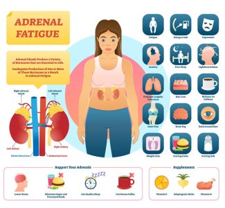 Adrenal fatigue symptoms infographic