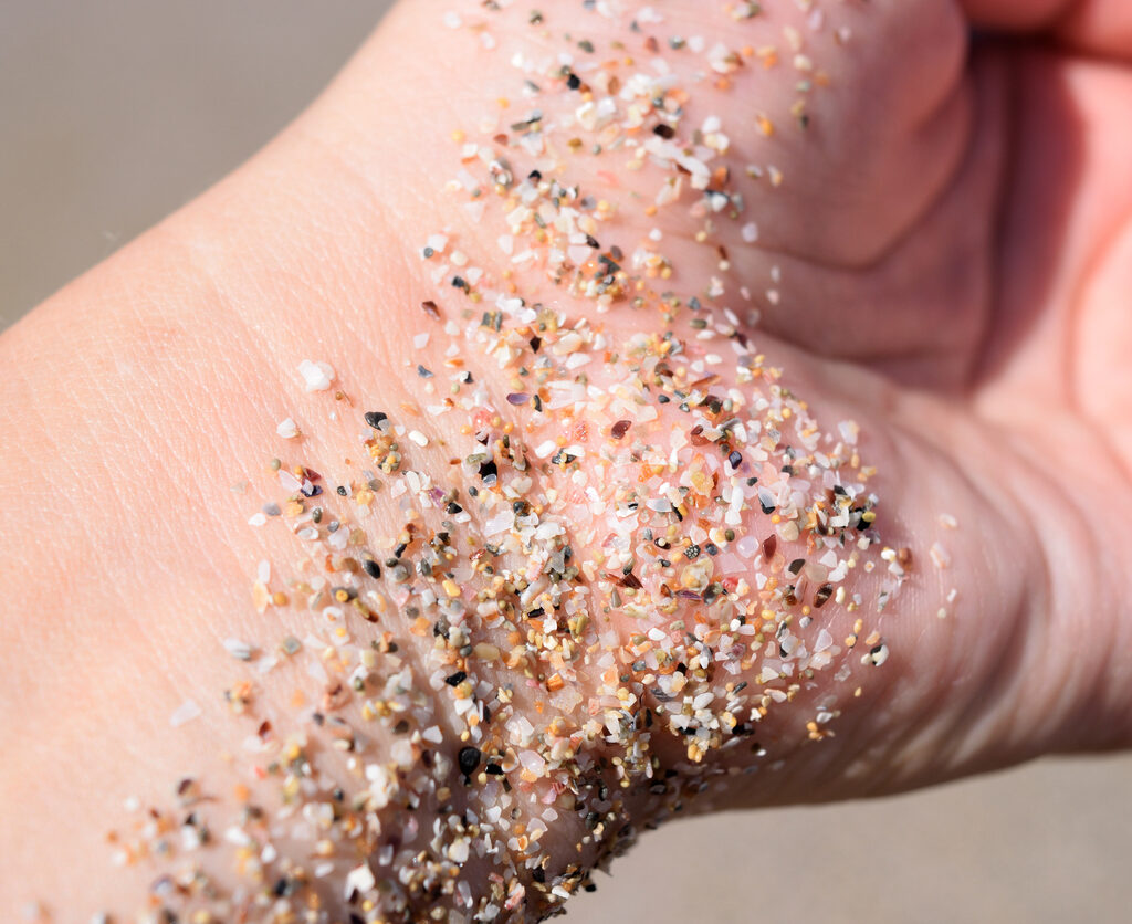 Microplastics, sand, beach,